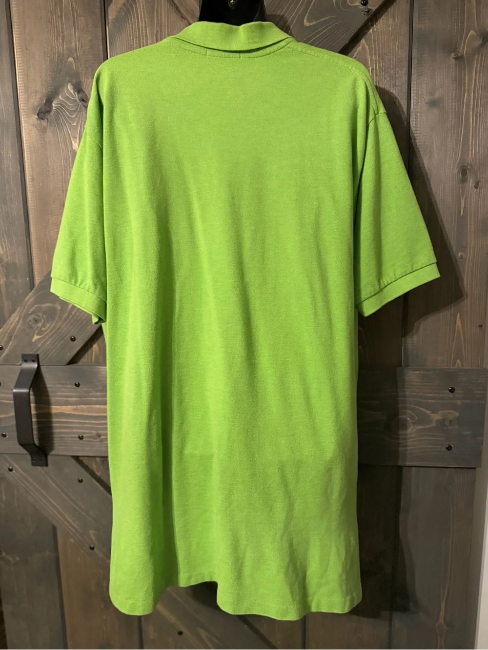 Ralph Lauren Men’s Polo Shirt in Bright Lime Green with Navy Logo XL